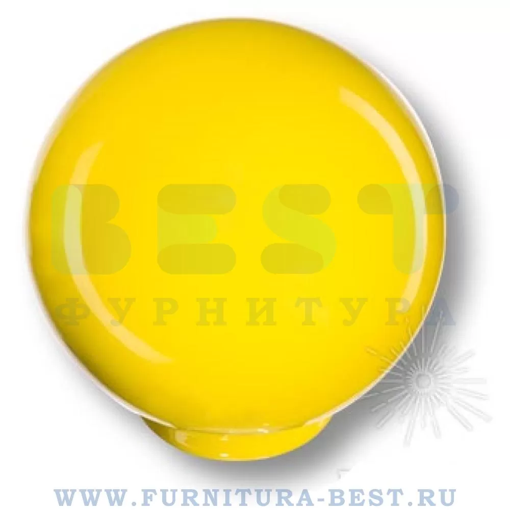 Ручка-кнопка, d=34x36 мм, материал пластик, цвет пластик (желтый глянцевый), арт. 626AM2 стоимость 185 руб.