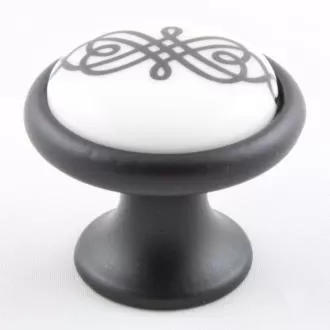 Ручка-кнопка 3008-85-000-470 Мебельные ручки керамика