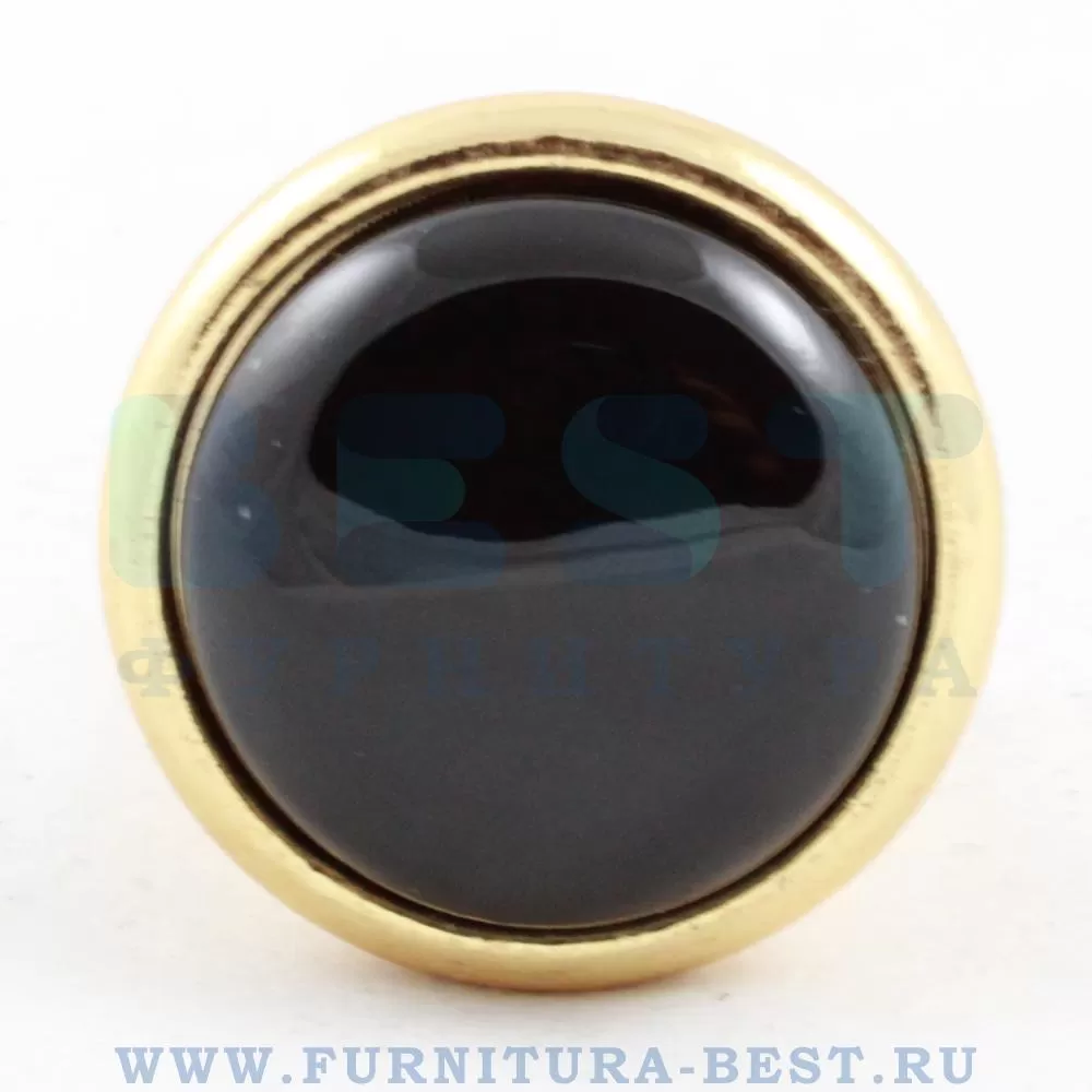 Ручка-кнопка, d=35/22*30 мм, материал цамак, цвет черный/глянцевое золото, арт. 3008-60-BLACK стоимость 1 115 руб.