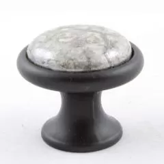 Ручка-кнопка 3008-85-L GREY Мебельные ручки керамика