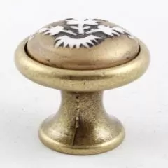 Ручка-кнопка 3008-40-EMBOSSING Мебельные ручки керамика