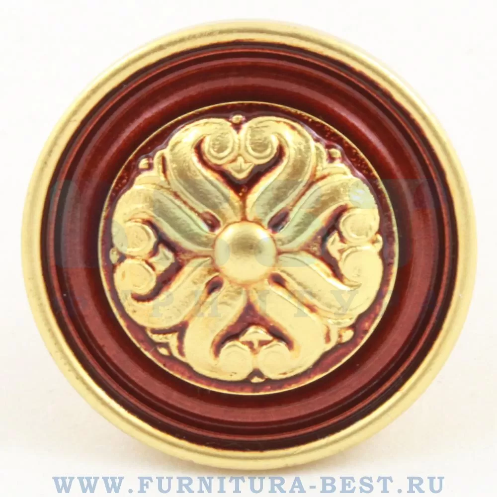 Ручка-кнопка, d=35*28 мм, материал латунь, цвет золото с красной патиной, арт. 013535H стоимость 1 710 руб.