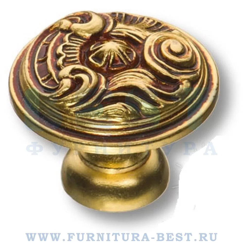 Ручка-кнопка, d=35*29 мм, материал латунь, цвет золото, арт. 012035H стоимость 1 785 руб.