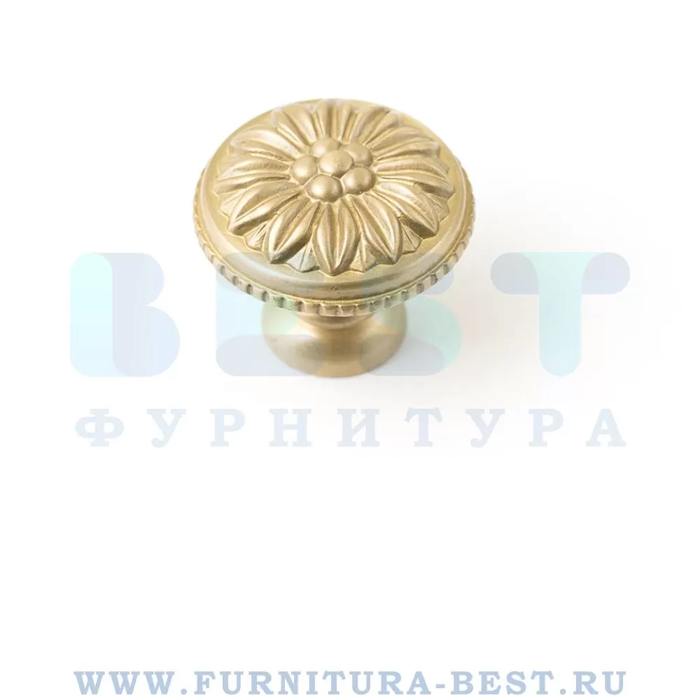 Ручка-кнопка, d=35 мм, материал латунь, цвет золото матовое, арт. 130.35 SATIN BRASS стоимость 1 620 руб.