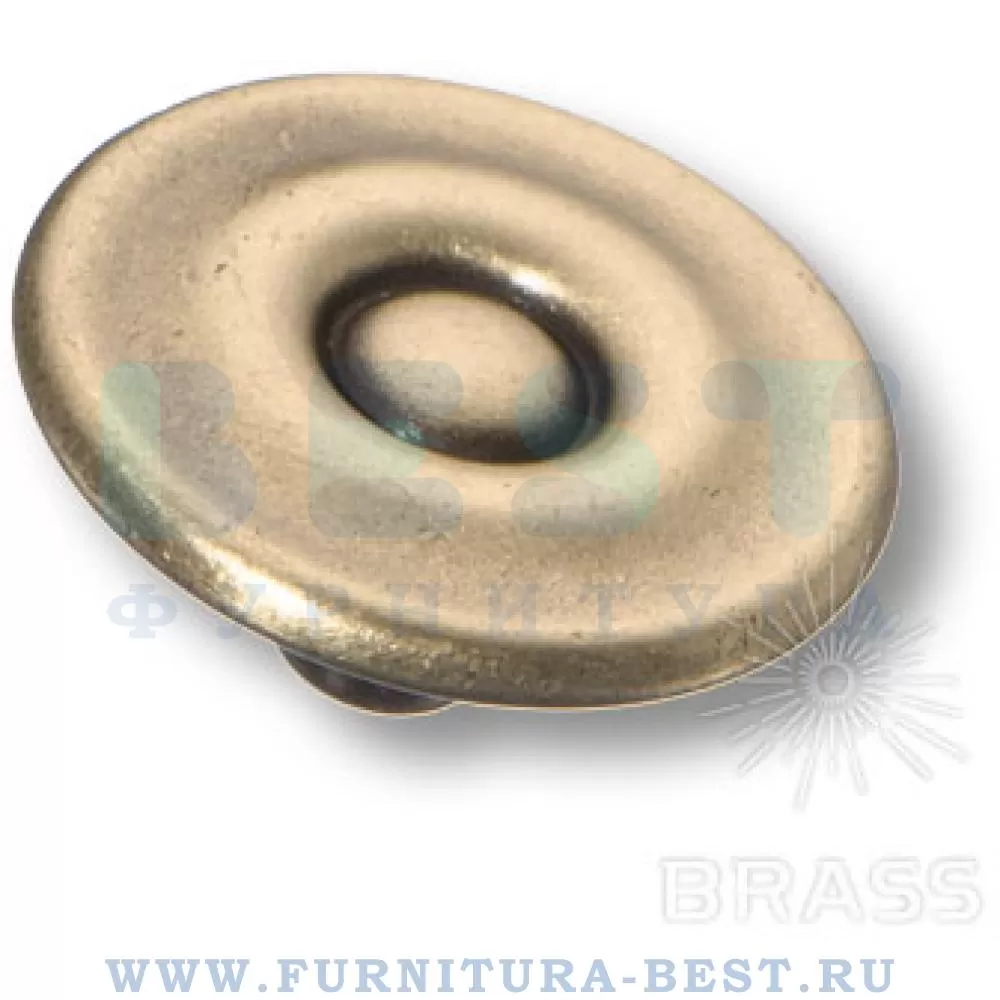 Ручка-кнопка, d=35x16 мм, материал цамак, цвет античная бронза, арт. 1026.0035.001 стоимость 255 руб.