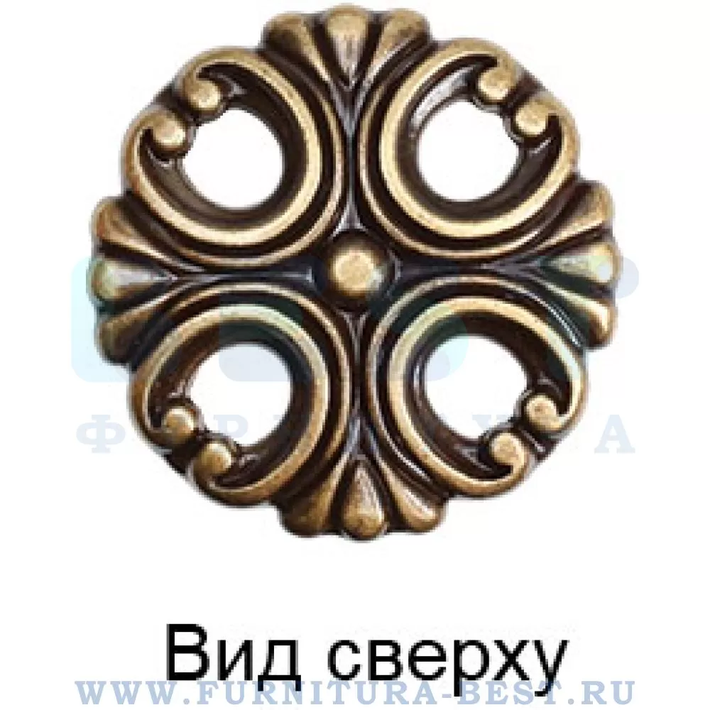 Ручка-кнопка, d=37*24 мм, материал цамак, цвет бронза античная "флоренция", арт. WPO.821Y.000.M00D1 стоимость 255 руб.
