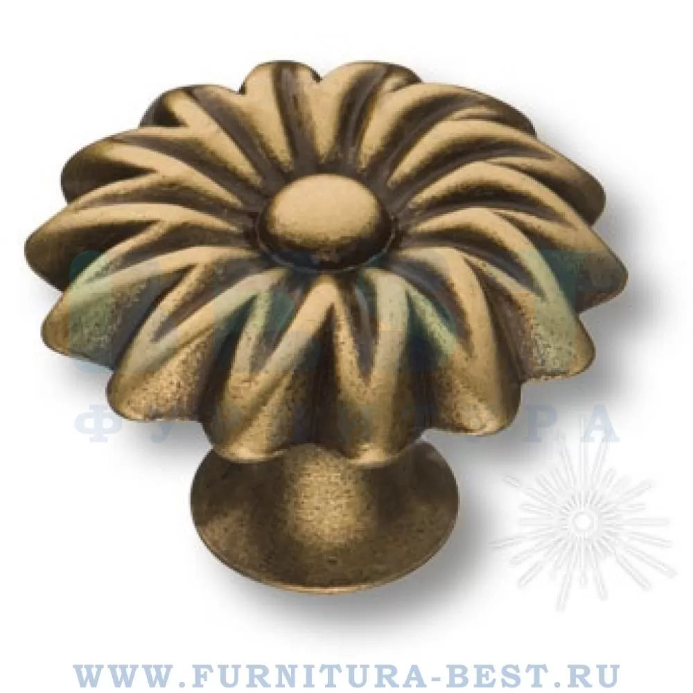 Ручка-кнопка, d=38x27 мм, материал цамак, цвет античная бронза, арт. 111-ANTIK стоимость 440 руб.