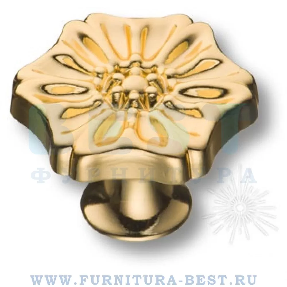 Ручка-кнопка, d=38x27 мм, материал цамак, цвет глянцевое золото, арт. 110-GOLD стоимость 615 руб.
