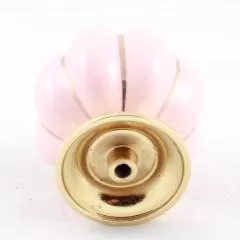 Ручка-кнопка S-101 GOLD PINK Мебельные ручки керамика