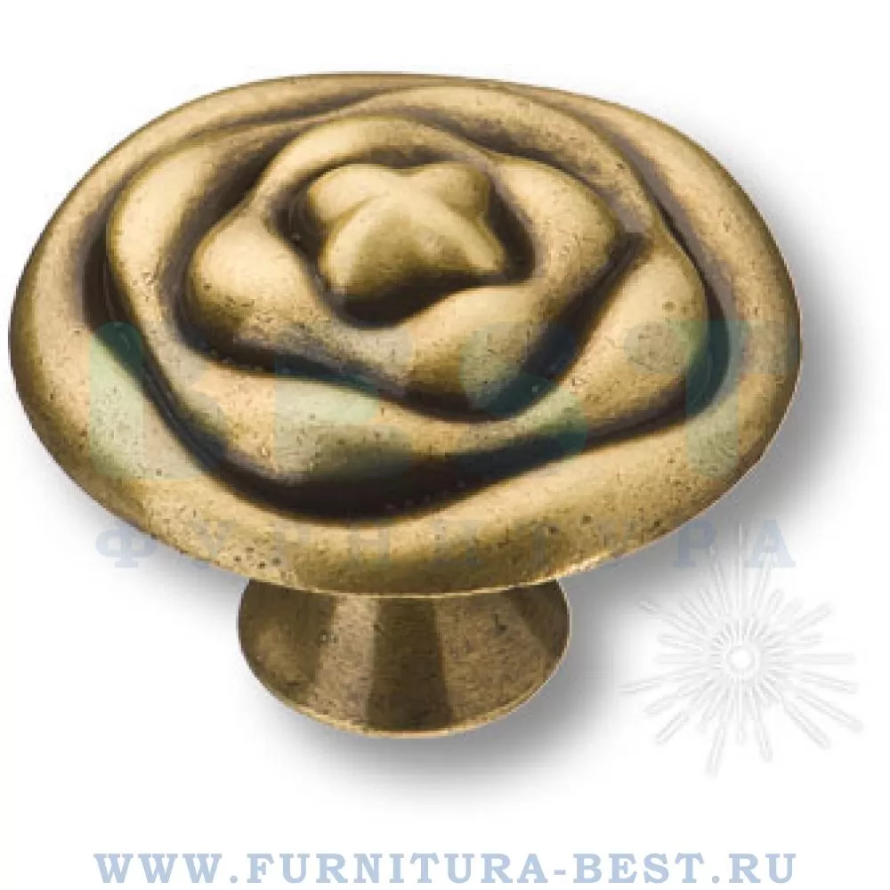 Ручка-кнопка, d=40x30 мм, материал цамак, цвет античная бронза, арт. 107-ANTIK стоимость 465 руб.