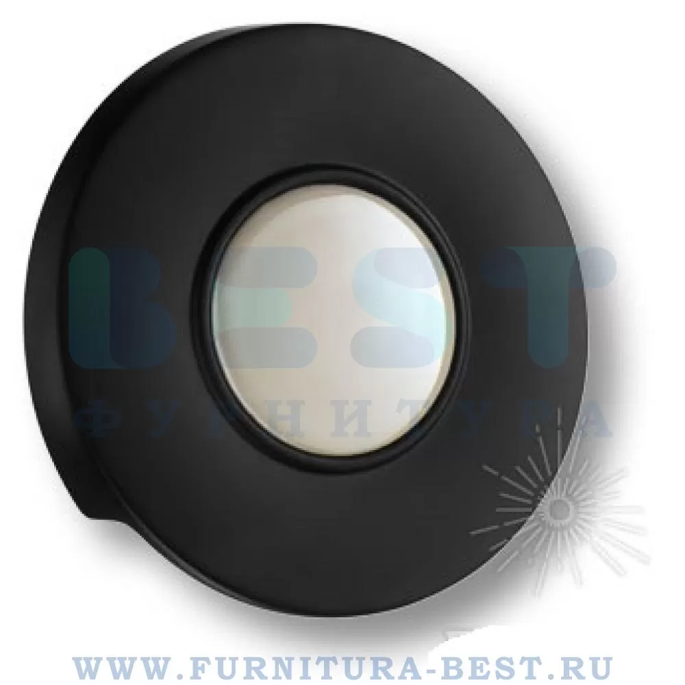 Ручка-кнопка, материал цамак, цвет перламутровый/чёрный, арт. 1485-85-PEARL стоимость 1 285 руб.