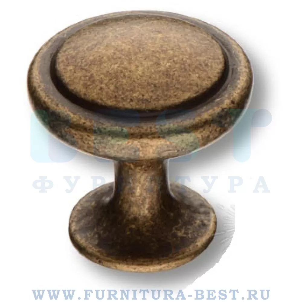 Ручка-кнопка, материал цамак, цвет старая бронза, d=30*25, арт. ISTIKBAL-40 стоимость 515 руб.