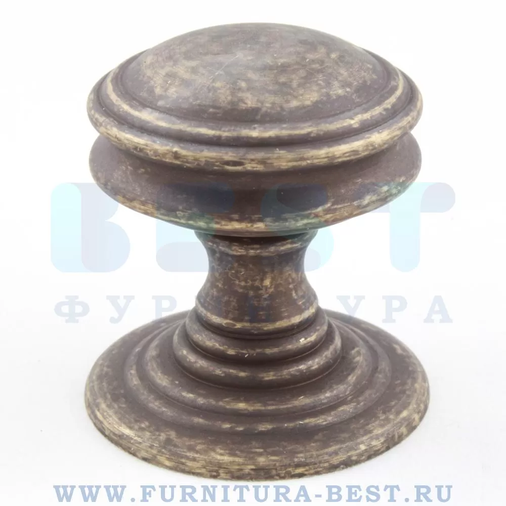 Ручка-кнопка RANIA, d=25*24 мм, материал латунь, цвет античная бронза, арт. 801 DAB 25 стоимость 1 560 руб.