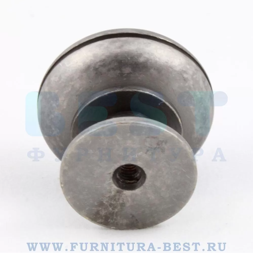 Ручка-кнопка Victorian, d=30*33 мм, материал латунь, цвет античное серебро, арт. 806 DAS 30 стоимость 1 560 руб.