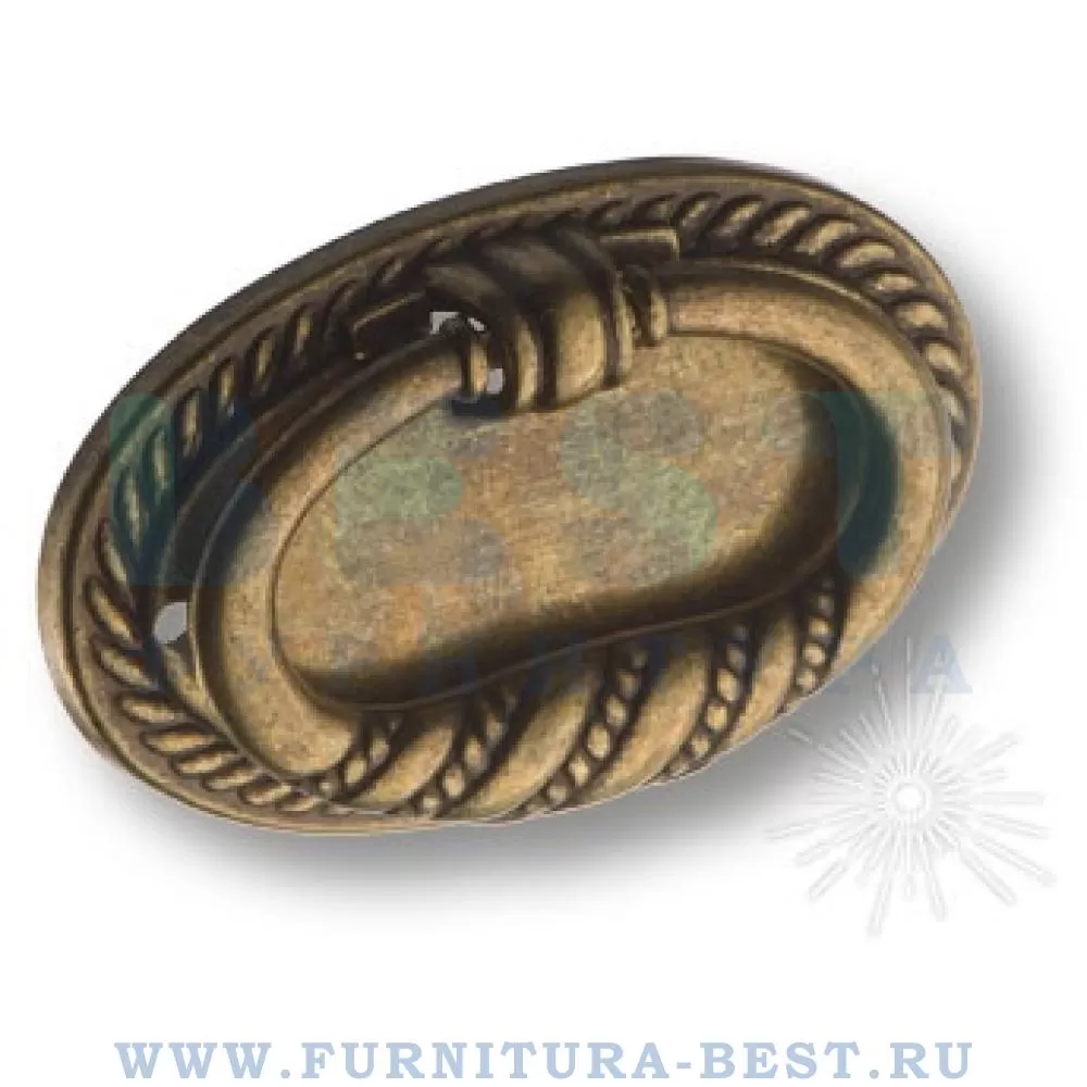 Ручка-кольцо, 50x10x31 мм, материал цамак, цвет античная бронза, арт. 02.0219.B стоимость 170 руб.