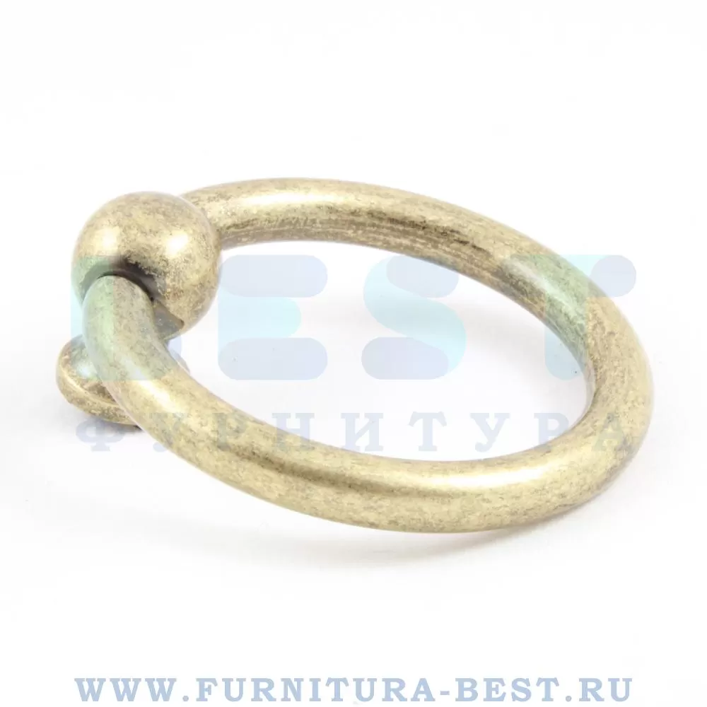 Ручка-кольцо, d=50*52*20 мм, материал цамак, цвет античная бронза, арт. 3100 0050 AVM-AVM стоимость 785 руб.