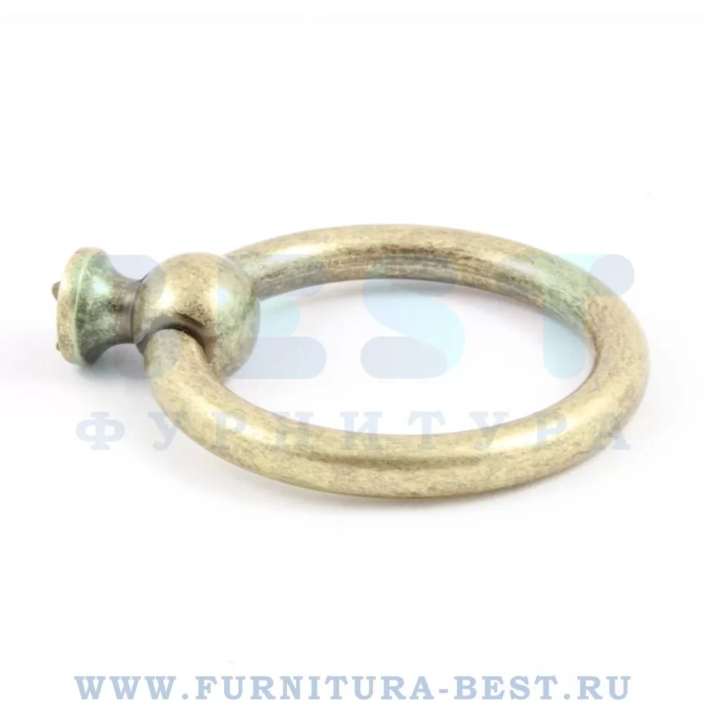 Ручка-кольцо, d=50*52*20 мм, материал цамак, цвет античная бронза, арт. 3100 0050 AVM-AVM стоимость 785 руб.