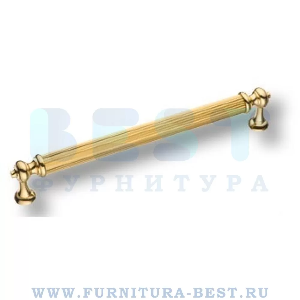 Ручка-скоба 128 мм, материал латунь, цвет глянцевое золото, арт. 2512-003-128 стоимость 2 530 руб.