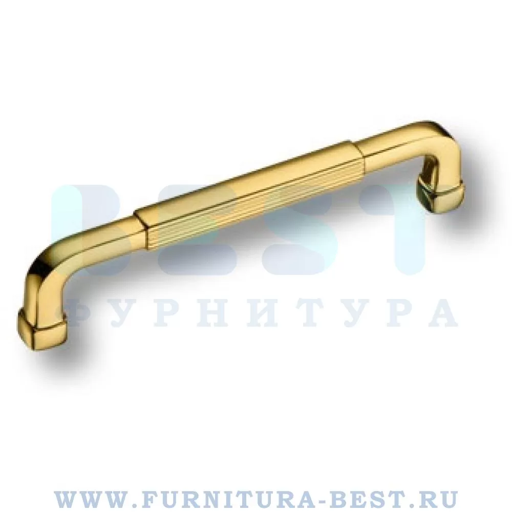 Ручка-скоба 128 мм, материал цамак, цвет глянцевое золото, арт. 552-128-GOLD стоимость 885 руб.