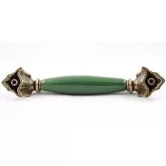 Ручка-скоба 1370-40-128-GREEN Мебельные ручки керамика