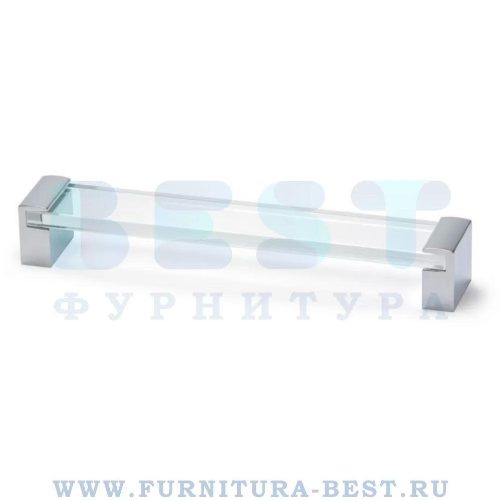 Ручка-скоба 160 мм, материал металл, цвет хром глянец / стекло, арт. 0092160C01V1 стоимость 1 740 руб.