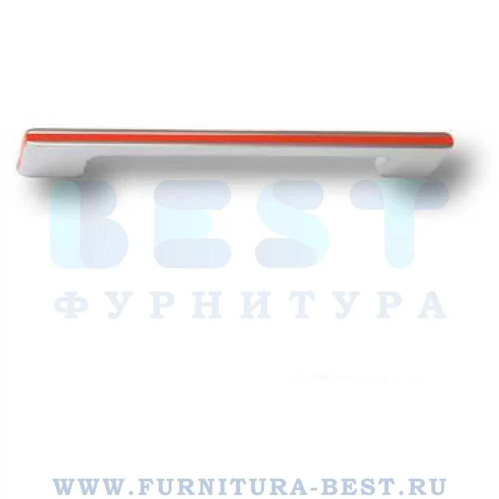 Ручка-скоба 160 мм, материал цамак, цвет глянцевый хром с оранжевой вставкой, арт. 182160MP02PL09 стоимость 1 095 руб.