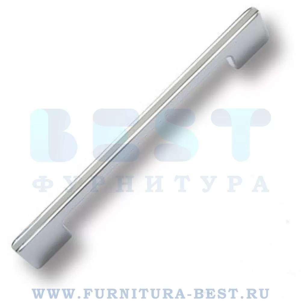 Ручка-скоба 160 мм, материал цамак, цвет глянцевый хром с серой вставкой, арт. 182160MP02PL05 стоимость 1 095 руб.