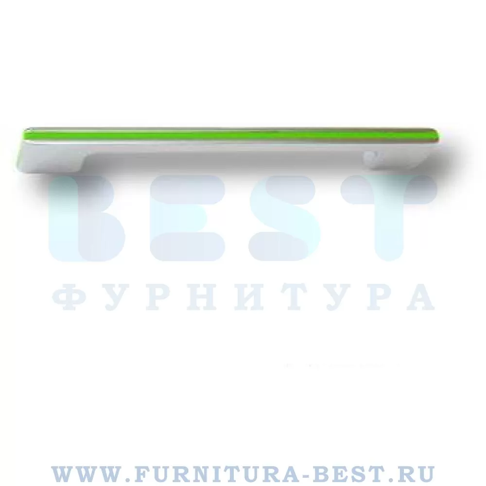 Ручка-скоба 160 мм, материал цамак, цвет глянцевый хром с зелёной вставкой, арт. 182160MP02PL13 стоимость 1 095 руб.