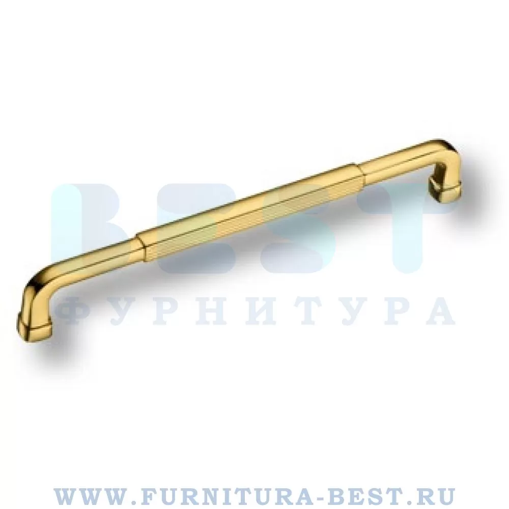 Ручка-скоба 192 мм, материал цамак, цвет глянцевое золото, арт. 552-192-GOLD стоимость 1 095 руб.
