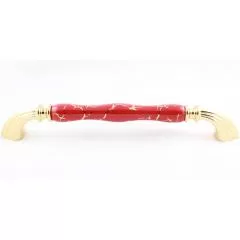 Ручка-скоба 1905-60-192-RED 449 GOLD Мебельные ручки керамика