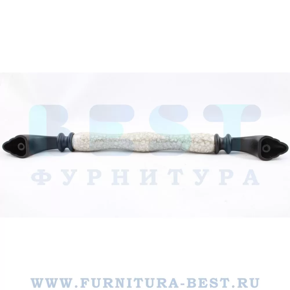 Ручка-скоба 192 мм, материал цамак, цвет паутинка/черный, арт. 1905-85-192-L GREY стоимость 1 855 руб.