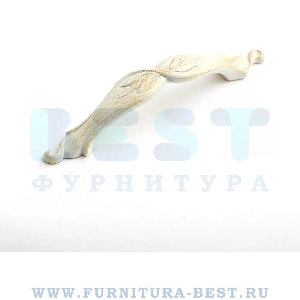 Ручка-скоба 64 мм, материал латунь, цвет слоновая кость с золотой патиной, арт. 201278MB00640000 AZ стоимость 1 980 руб.