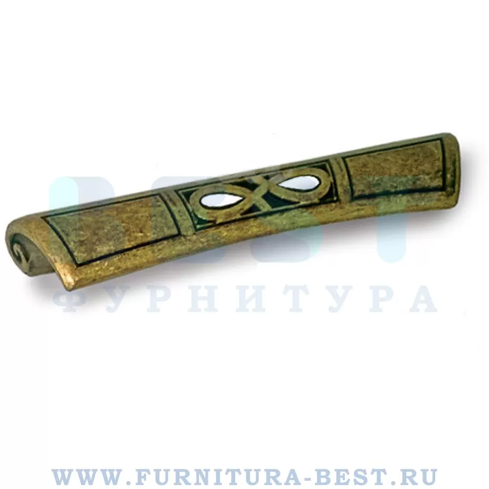 Ручка-скоба 96 мм, материал металл, цвет состаренная бронза, арт. MZ.10399.F06 стоимость 550 руб.