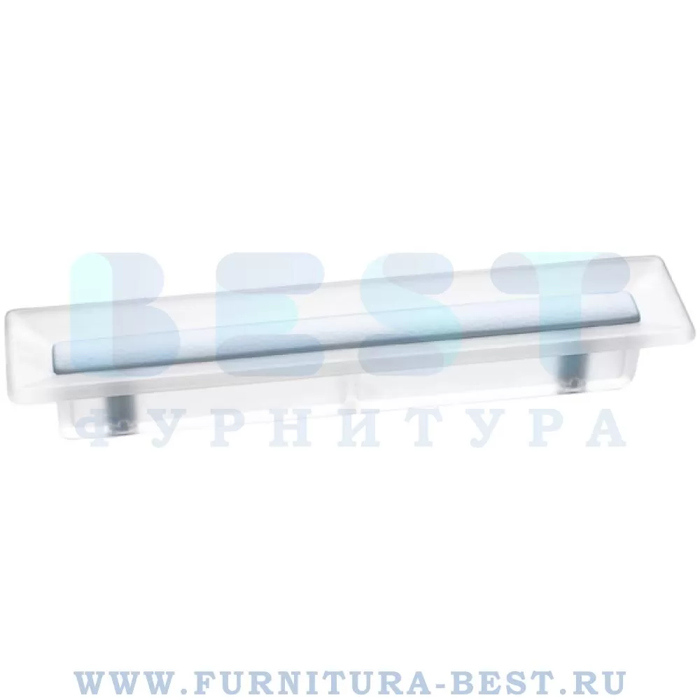 Ручка-скоба 96 мм, материал пластик, цвет транспарент матовый + светло-голубой, арт. 8.1069.0096.94-0419 стоимость 475 руб.