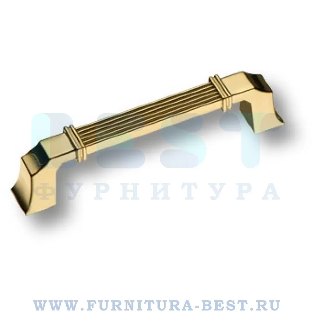 Ручка-скоба 96 мм, материал цамак, цвет глянцевое золото, арт. 546-96-GOLD стоимость 710 руб.