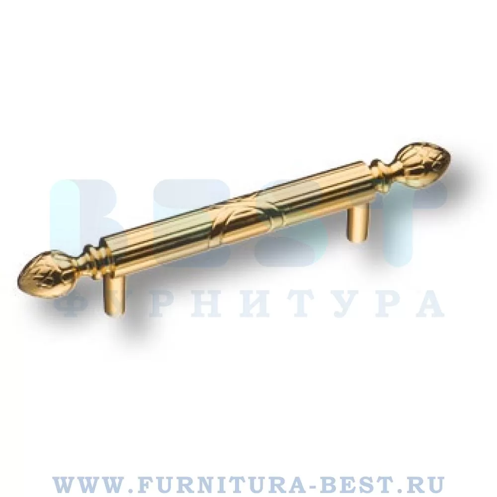 Ручка-скоба 96 мм, материал цамак, цвет глянцевое золото, арт. BU 005.96.19 стоимость 1 435 руб.