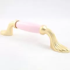 Ручка-скоба 1640-61-96-PINK Мебельные ручки керамика