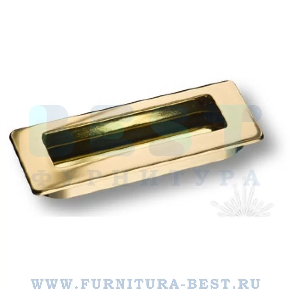 Ручка-врезная, 113*42*14 мм, материал цамак, цвет глянцевое золото, арт. 3702-100 стоимость 1 520 руб.