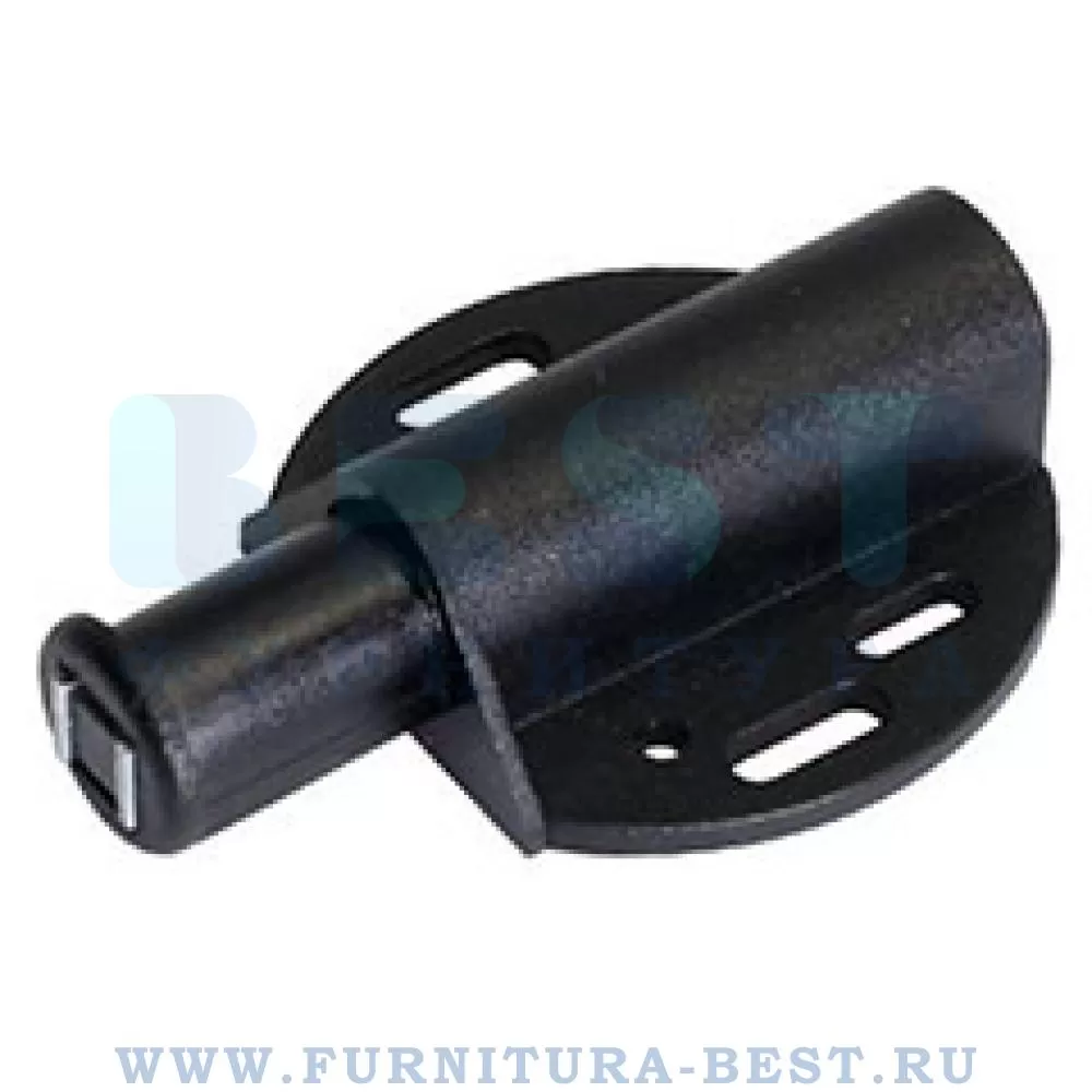 Защёлка Push-Latch M накладная с магнитом, 42*40*16 мм, материал пластик, цвет чёрный, арт. 21.0680 стоимость 80 руб.